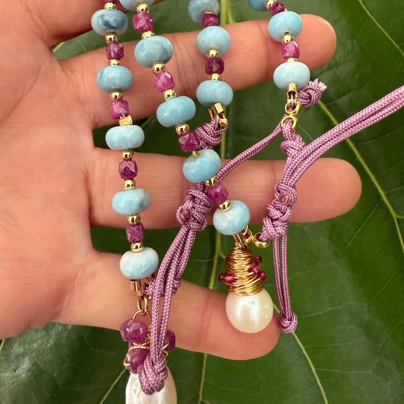 Larimar and Ruby Bracelets - Picture 3 of 7